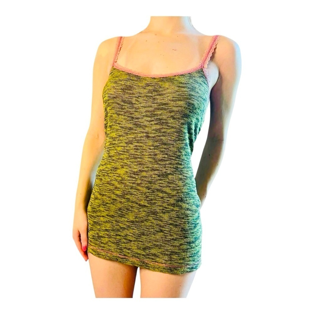 Free People Women's Green and Pink Dress size Lg.